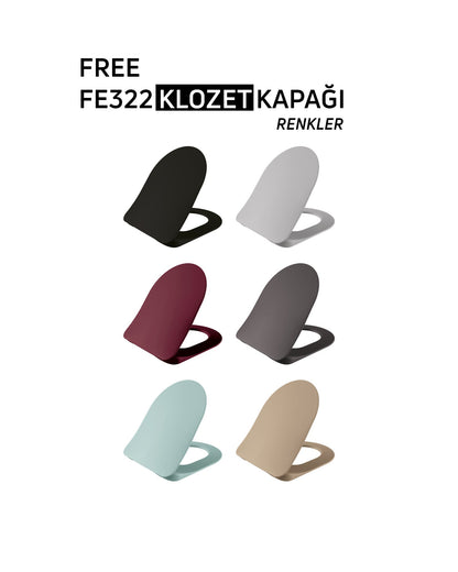 Creavit Duck Duroplast Yavaş Kapanan Kömür Karası Klozet Kapağı KC0903.01.2100E