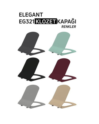 Creavit Elegant Duroplast Yavaş Kapanan Mat Antrasit Klozet Kapağı KC1103.01.0400E