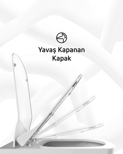 Creavit Elegant Duroplast Yavaş Kapanan Mat Antrasit Klozet Kapağı KC1103.01.0400E