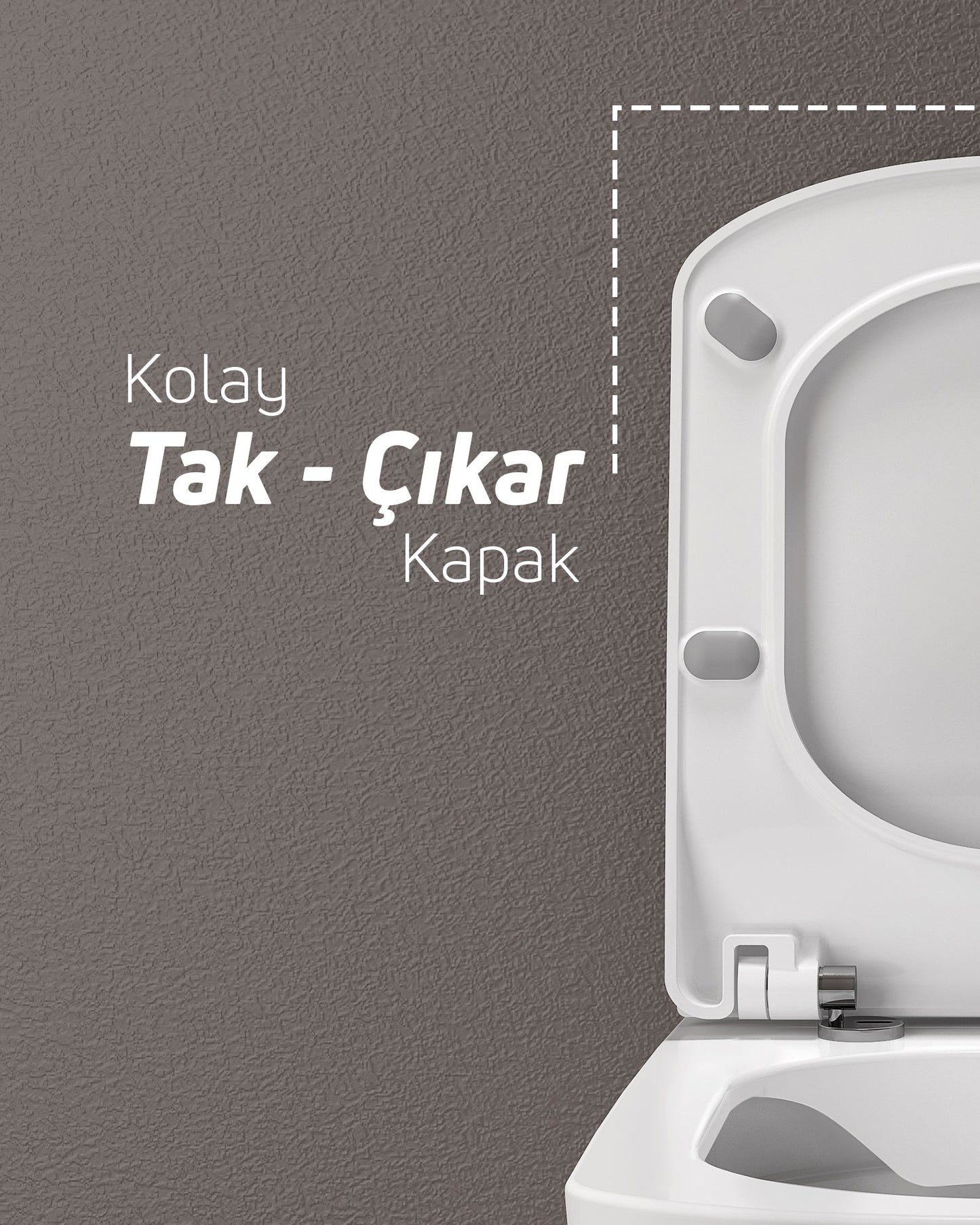 Creavit Elegant Duroplast Yavaş Kapanan Mat Antrasit Klozet Kapağı KC1103.01.0400E