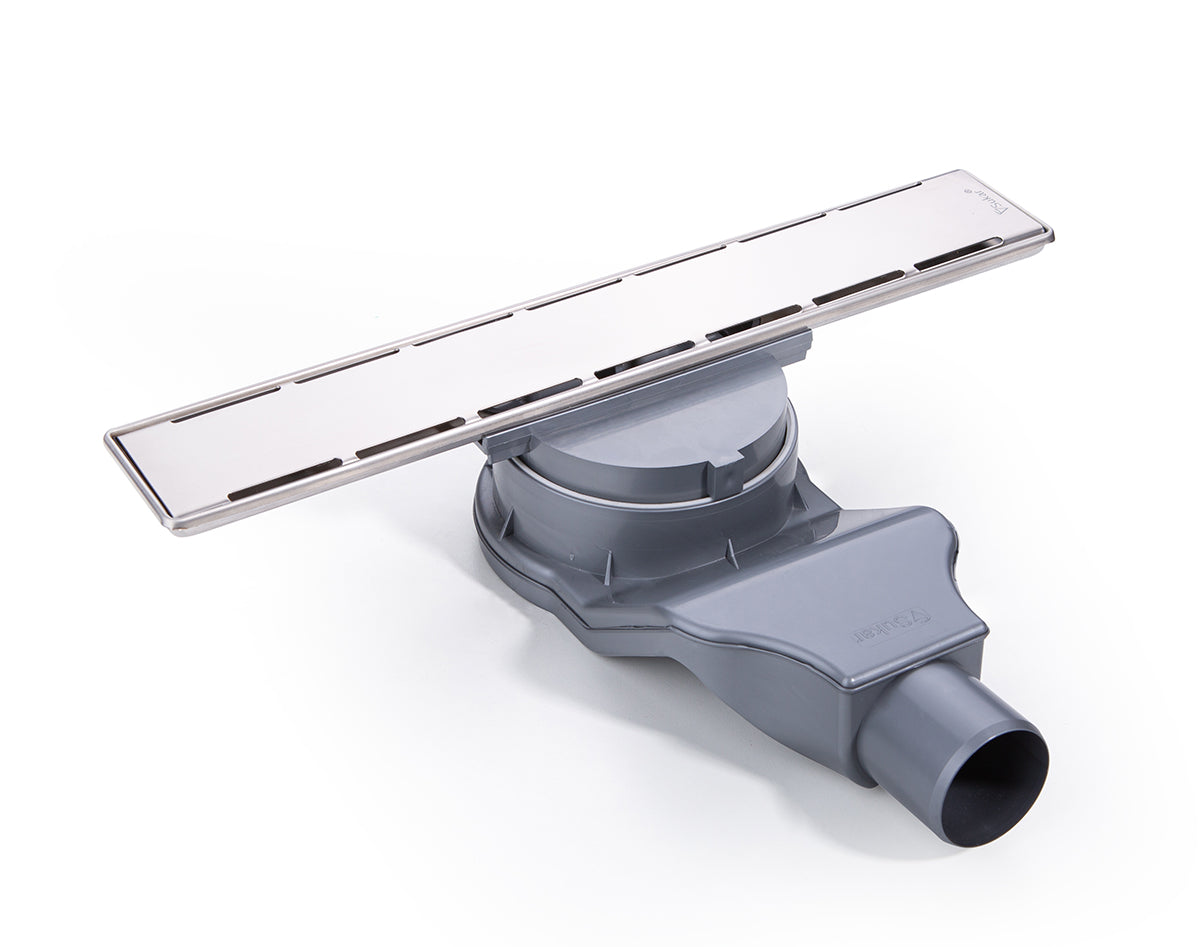 Sukar Line/4 Plain Izgaralı Lineer Duş Kanalı Paslanmaz Çelik Kasalı Yalıtım Eteksiz
