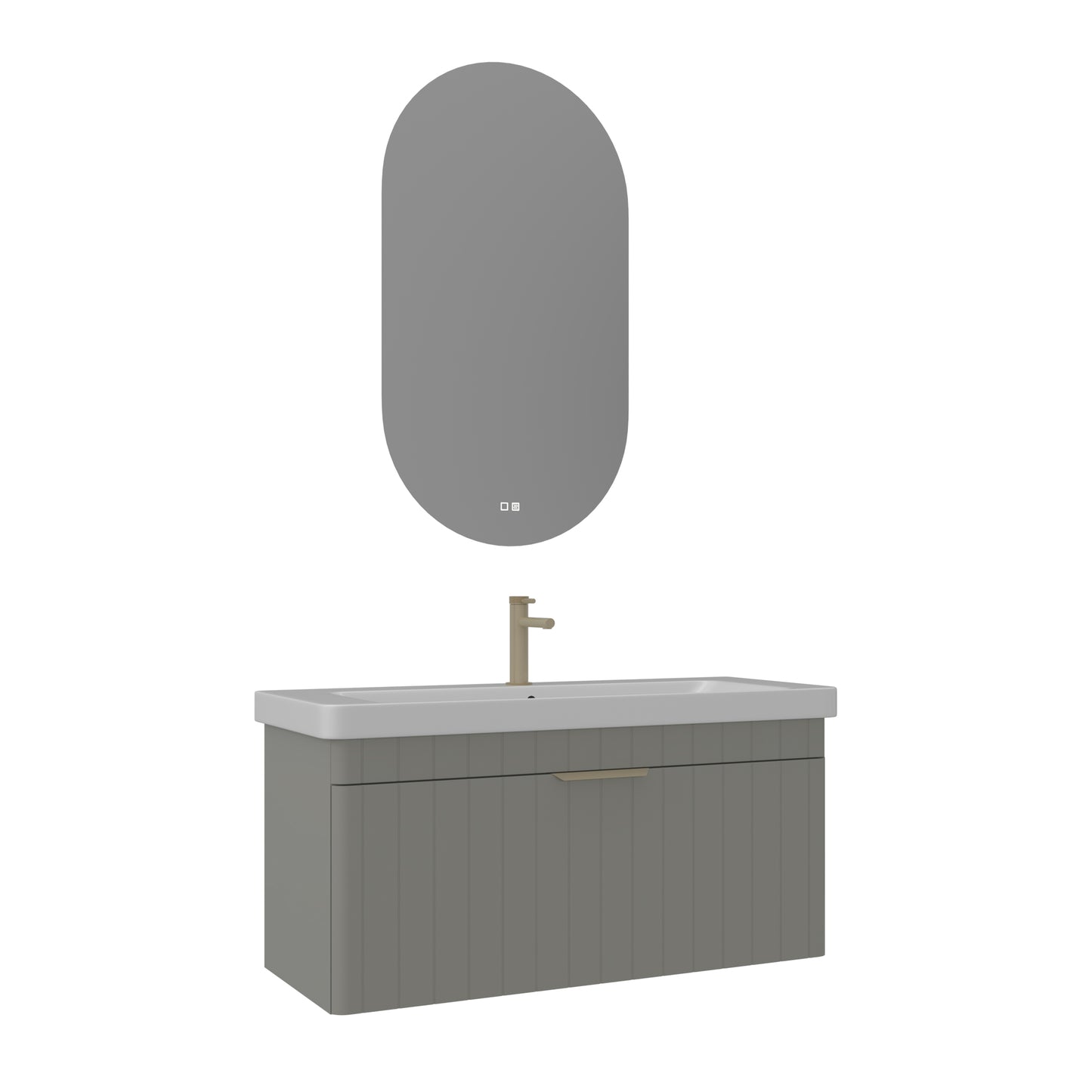 Orka Procida 105 cm Banyo Dolabı Takımı | Mat Kaşmir
