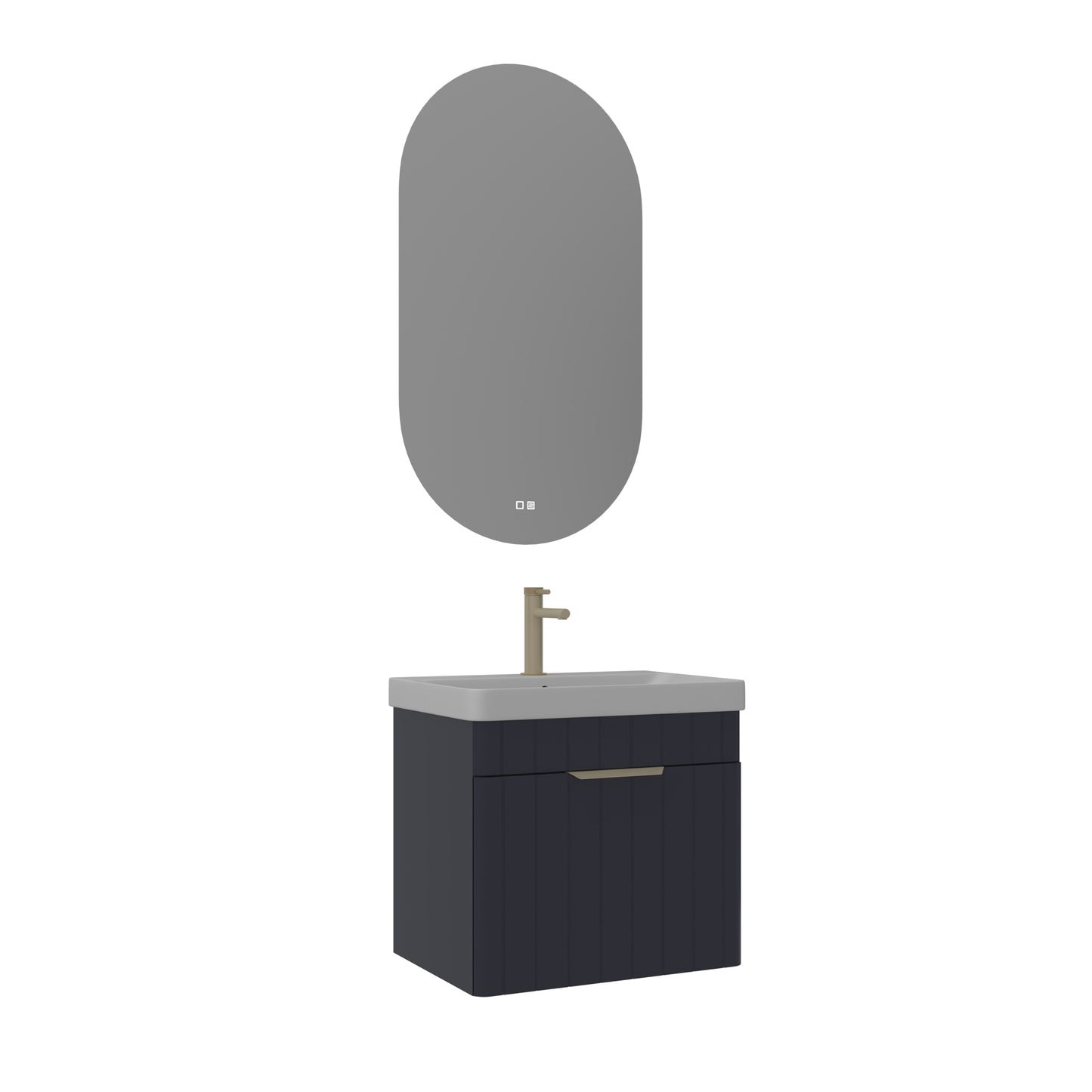 Orka Procida 60 cm Banyo Dolabı Takımı | Mat Lacivert