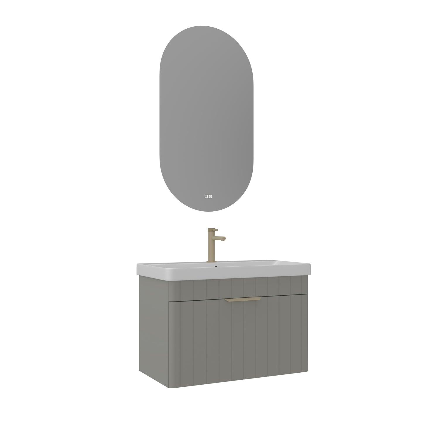 Orka Procida 80 cm Banyo Dolabı Takımı | Mat Kaşmir