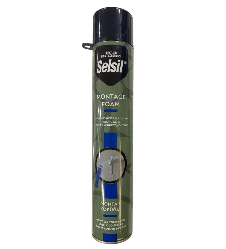 Selsil Montaj Pu Köpük Isı ve Ses İzolasyon 750 ml 600gr Manuel