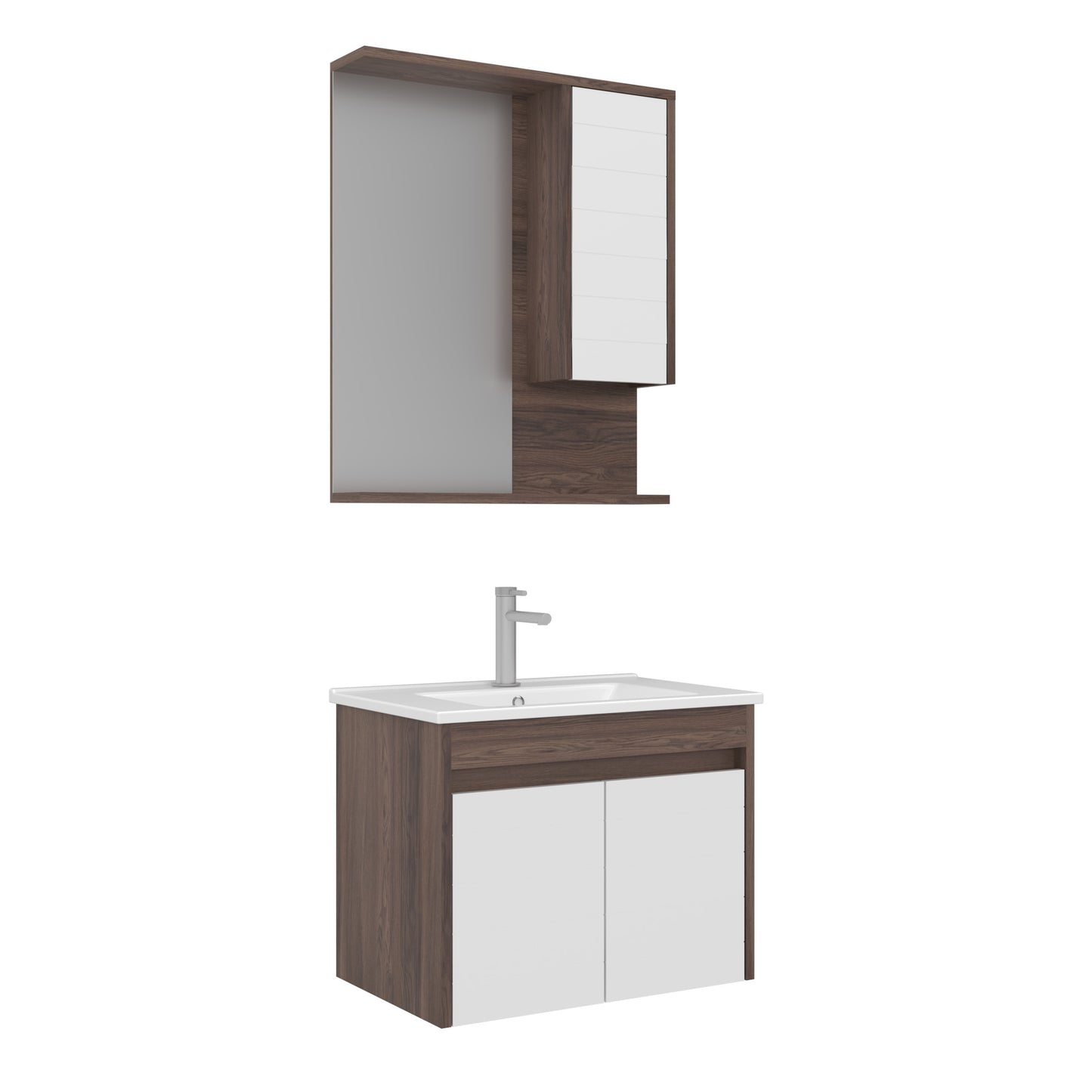Orka Serra 65 cm Banyo Dolabı Takımı | Navaro Beyaz