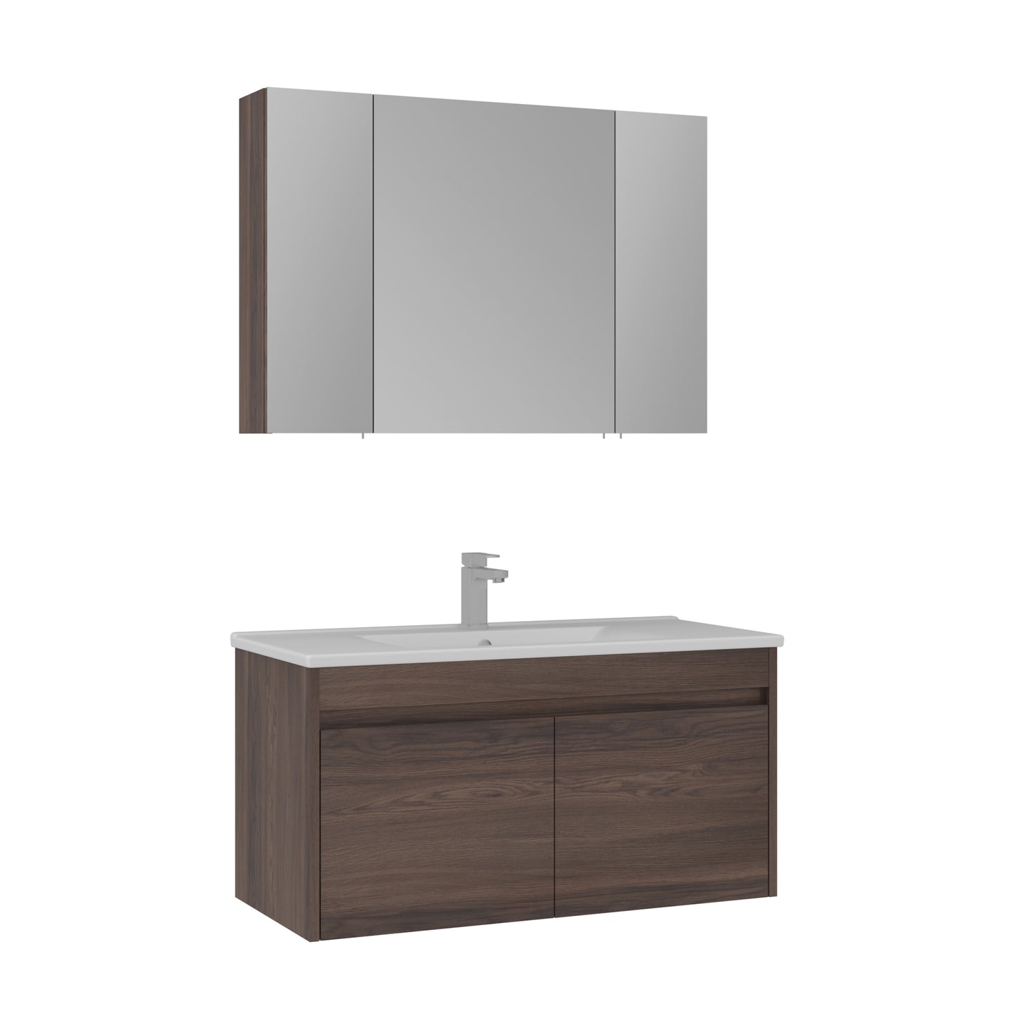Orka Side 100 cm Kapaklı Banyo Dolabı Takımı | Navaro