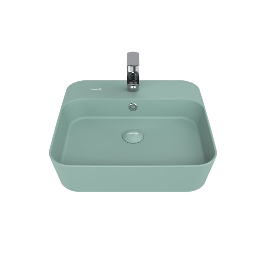Creavit Loop Kare Çanak Lavabo Nil Yeşili 45 cm LP046-00NY00E-0000