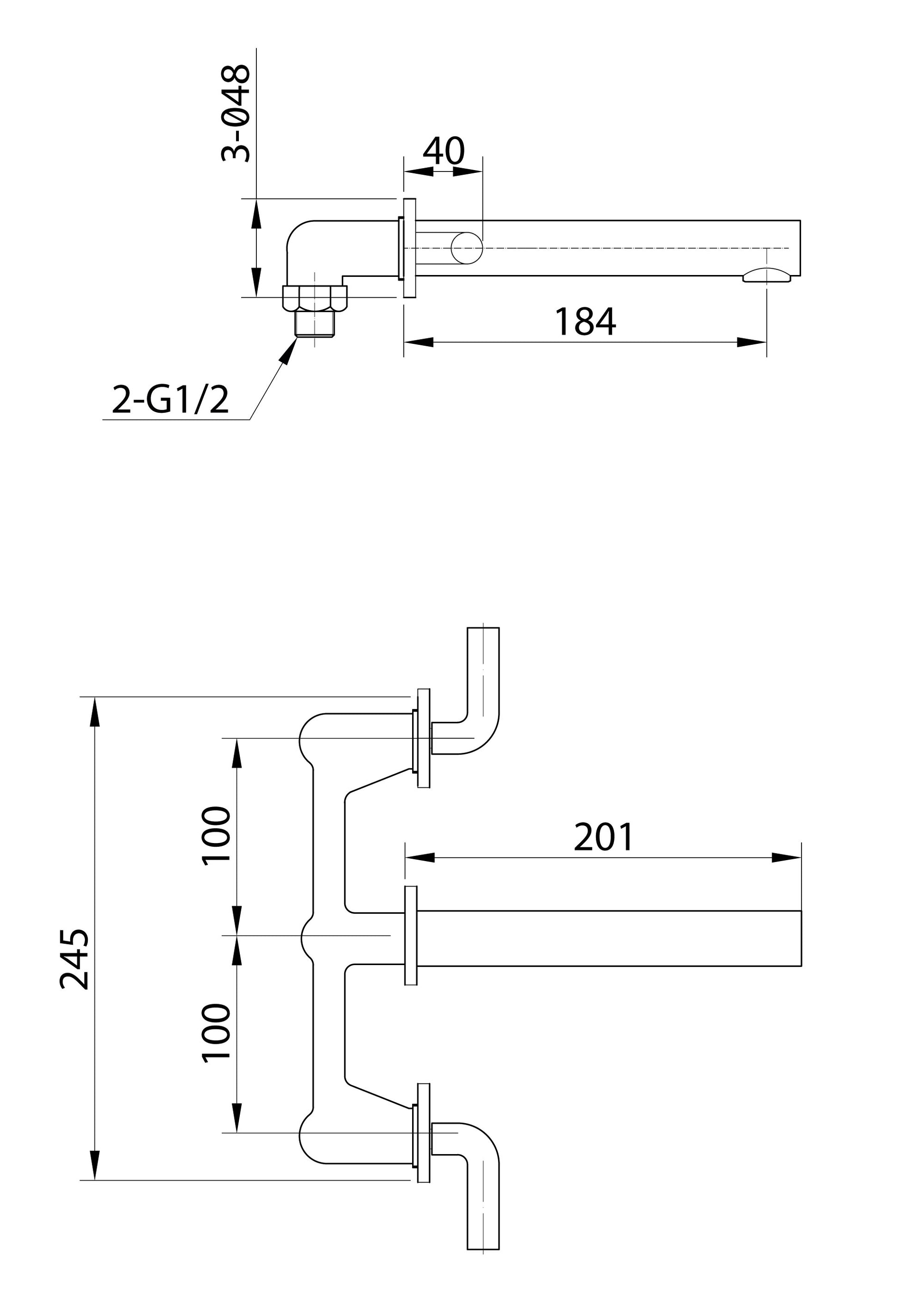 Creavit Azure Ankastre Lavabo Armatürü Bataryası AZ1400