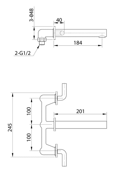 Creavit Azure Ankastre Lavabo Armatürü Bataryası AZ1400