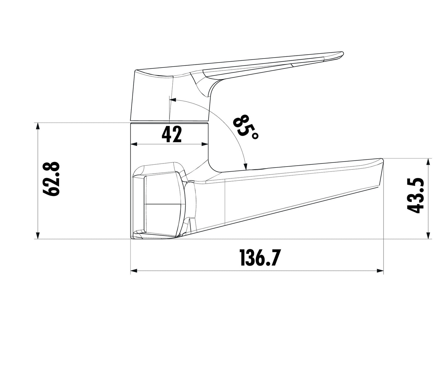 Creavit Bevel Banyo Armatürü Bataryası BV2500