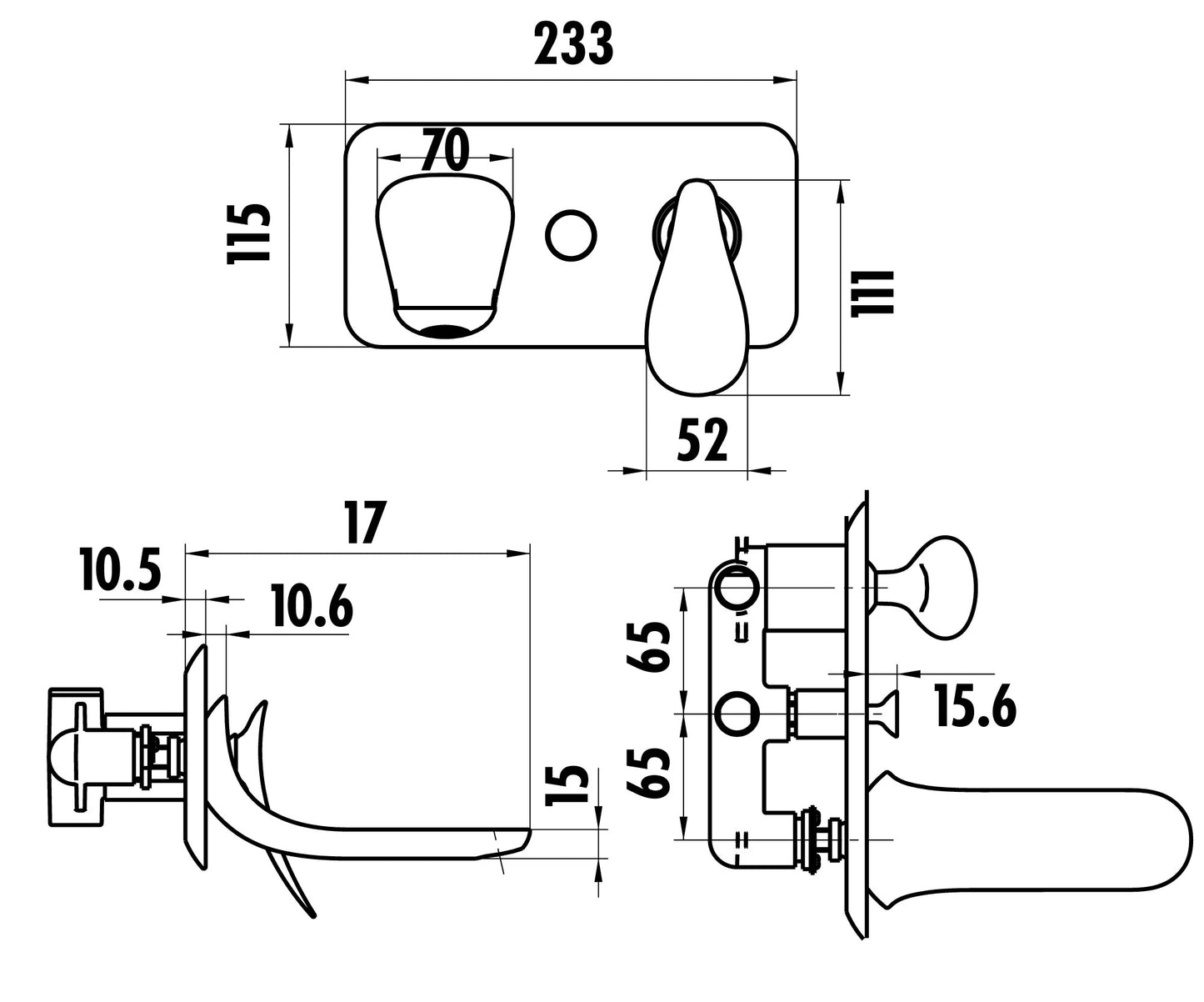 Creavit Foglia Ankastre Banyo Armatürü Bataryası FG2501