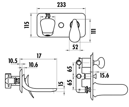 Creavit Foglia Ankastre Banyo Armatürü Bataryası FG2501