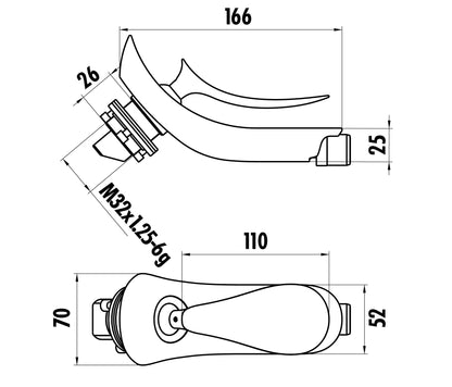 Creavit Foglia Bide Armatürü Bataryası FG3501 - Banyovit