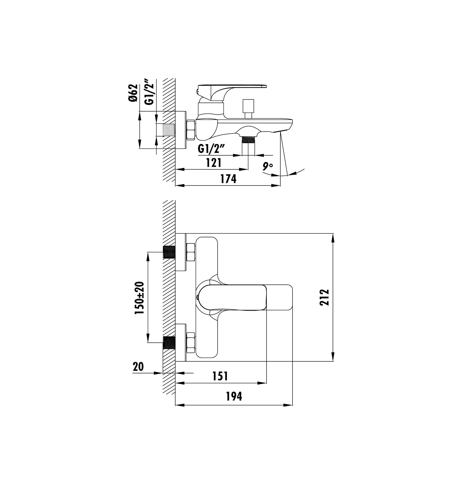 Creavit Faye Banyo Armatürü Bataryası FY2500