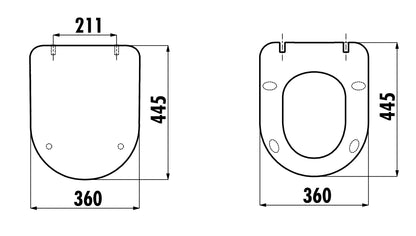 Creavit Duck Duroplast Yavaş Kapanan Antrasit Mat Klozet Kapağı KC0903.01.0400E