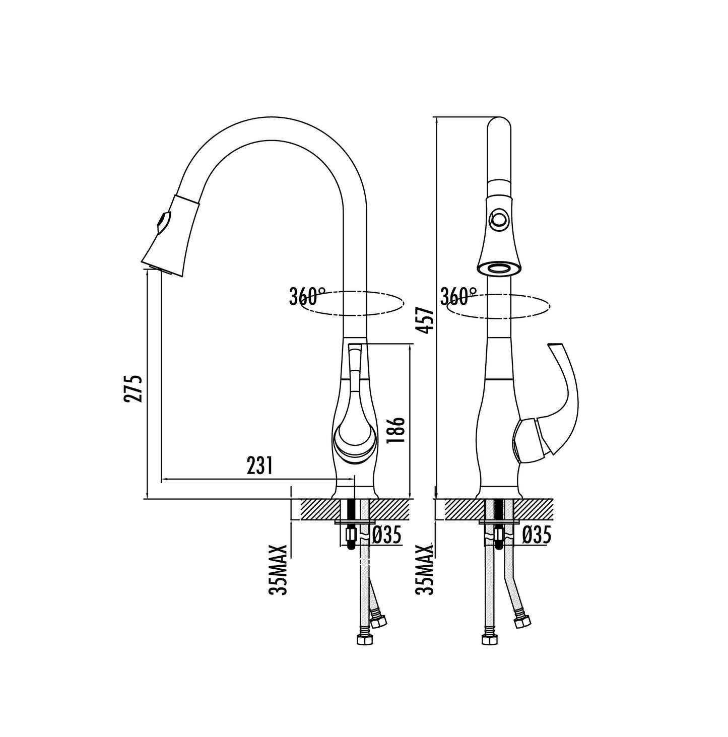 Creavit Spiralli Mutfak Armatürü MF8890D