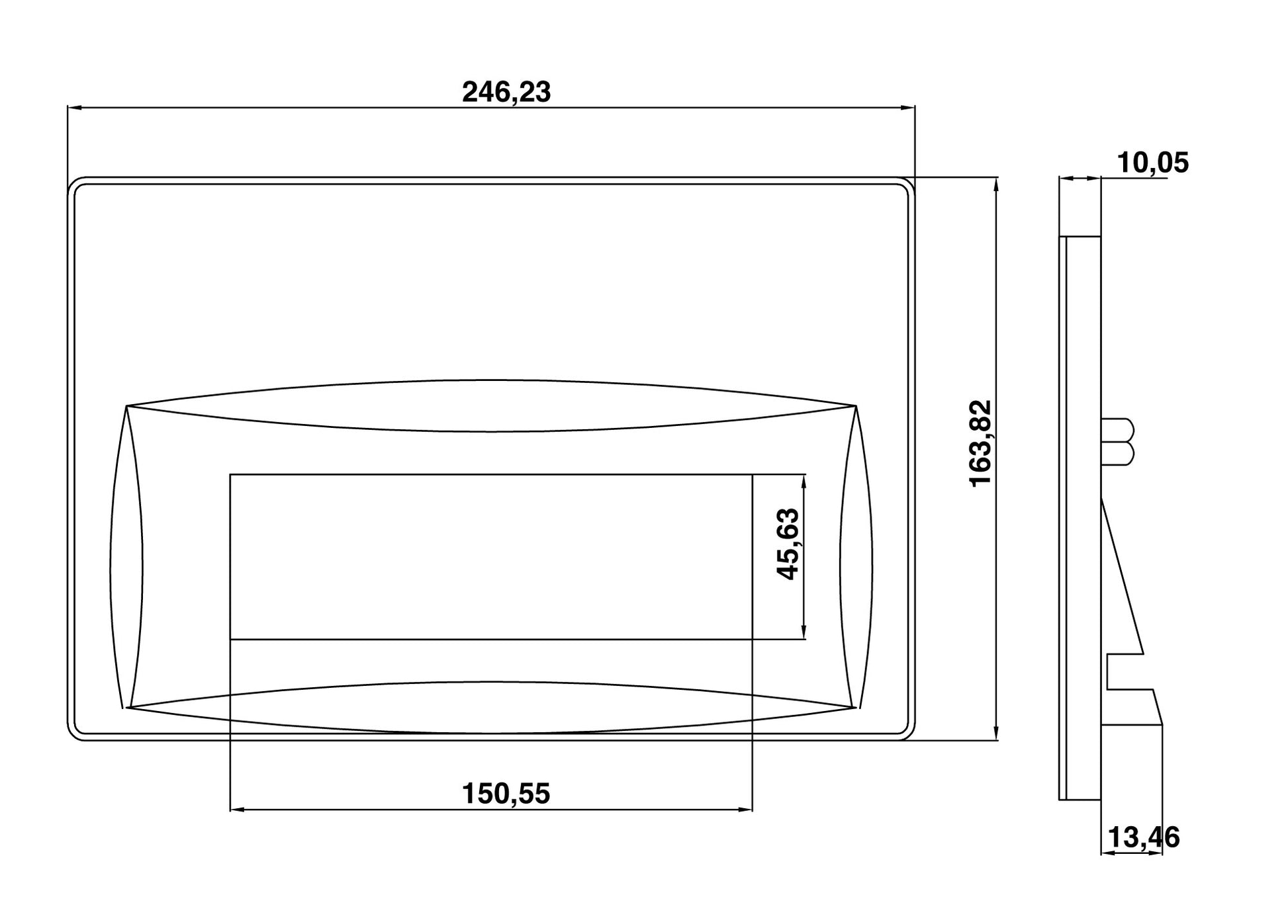 Creavit Arc Mat Antrasit Boyalı Kumanda Paneli Buton GP8002.04