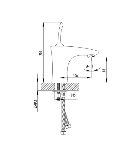 Creavit Planet Lavabo Armatürü Bataryası PL1801