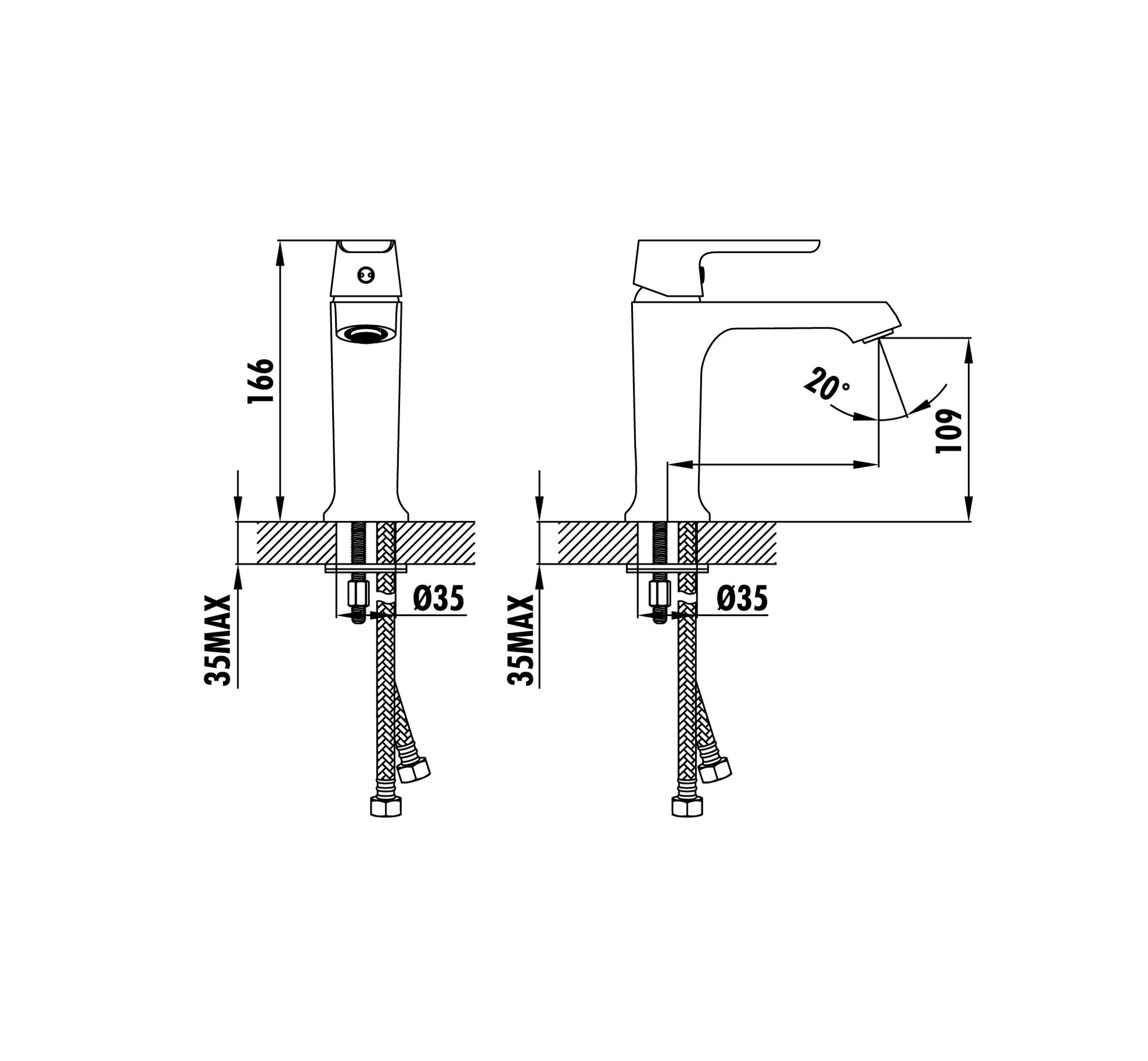 Creavit Stilo Lavabo Armatürü Bataryası SL1500