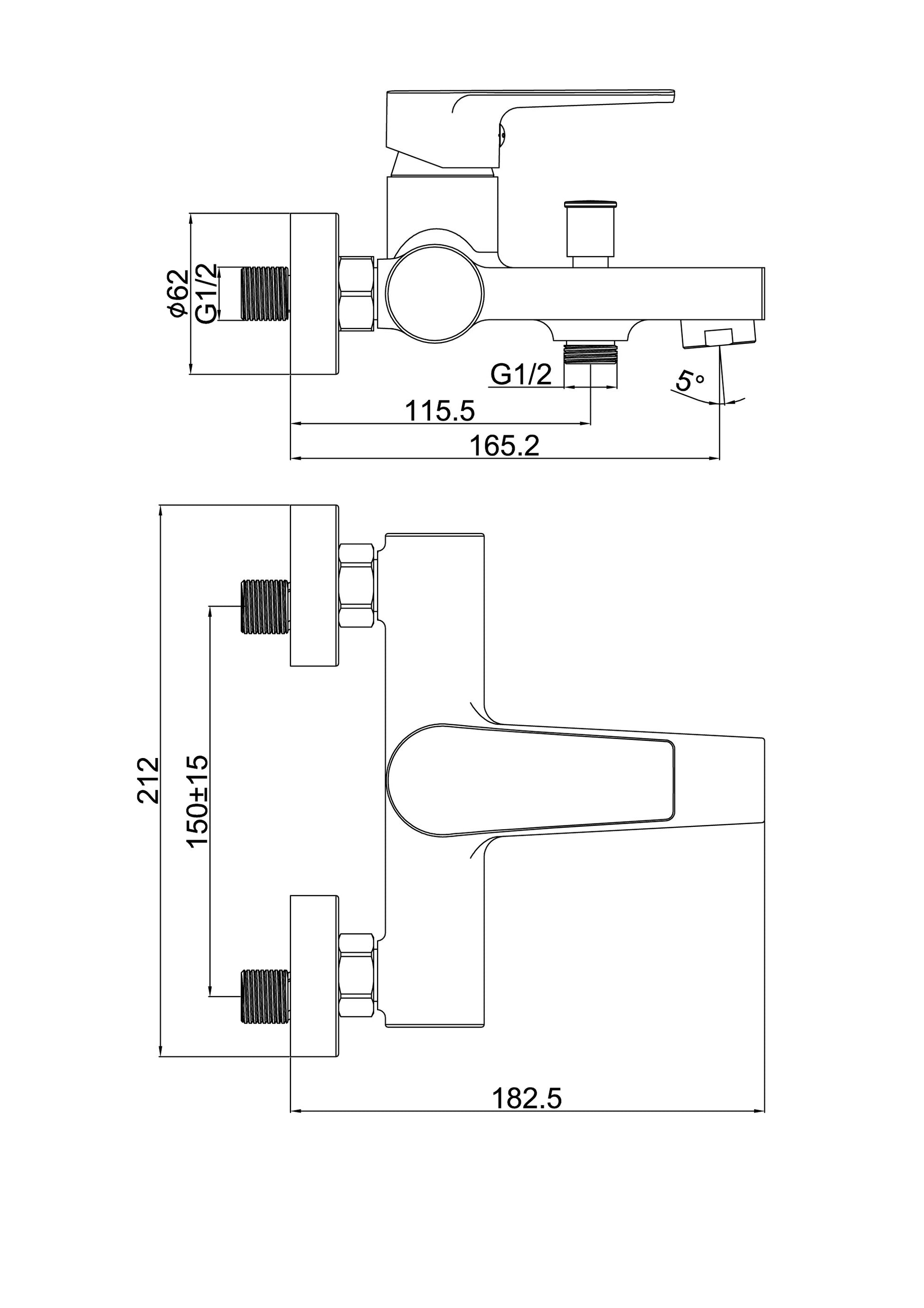 Creavit Sharp Banyo Armatürü Bataryası SR2510