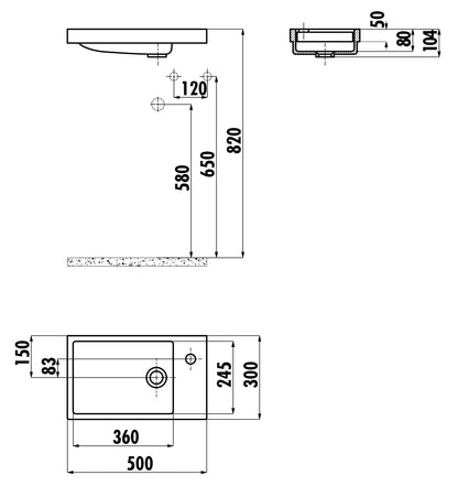 Creavit Elmas 30x50 cm Lavabo TP026