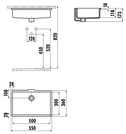 Creavit 30x50 cm Tezgahaltı Lavabo TP730