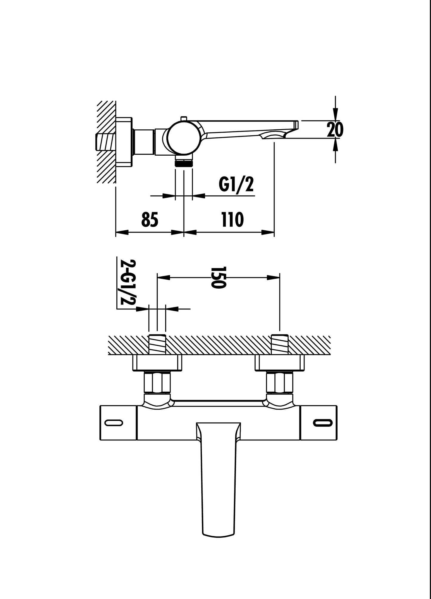 Creavit Termostatik Banyo Armatürü Bataryası TS2505