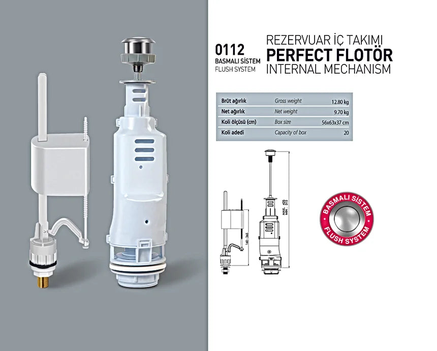 Nkp Rezervuar İç Takım Perfect Flotör Basmalı Sistem 0112