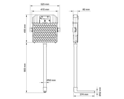 Visam Slim 80 - Hela Taşları İçin Gömme Rezervuar 111-001